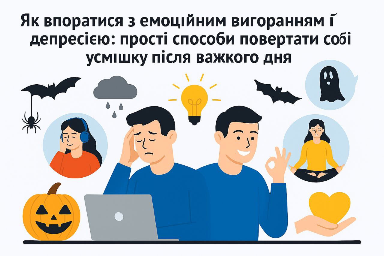 Як впоратися з емоційним вигоранням і депресією: прості способи повертати собі усмішку після важкого дня